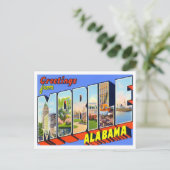 Mobile, Alabama Vintag Big Letters Postcard Postkarte (Stehend Vorderseite)