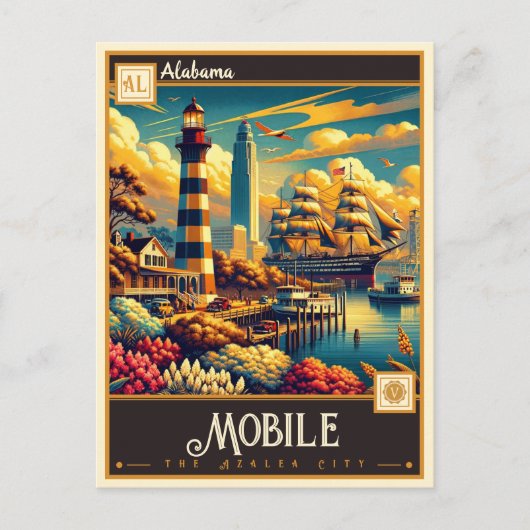 Mobile, Alabama | VINTAG Postkarte (Vorderseite)