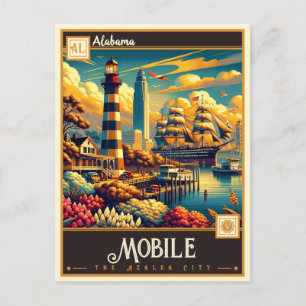 Mobile, Alabama Vintage Postkarte