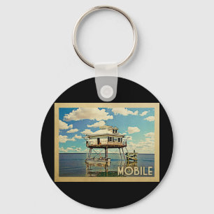 Mobile Alabama Vintage Reise Schlüsselanhänger