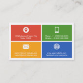 Mobile App Developer - Creative Modern Metro Style Visitenkarte (Rückseite)