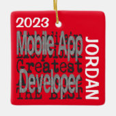 Mobile App Developer Extraordinaire CUSTOM Keramikornament (Vorderseite)