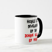 Mobile App Developer Zombie Slayer Joke Tasse (VorderseiteRechts)