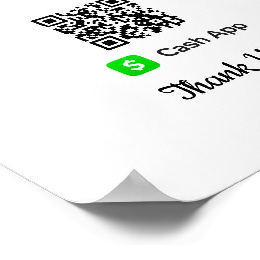 Mobile App-Zahlung | Zur Bezahlung scannen Poster (Ecke)