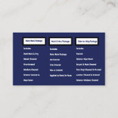 Mobile Auto Detection Auto Wash QR Visitenkarte (Rückseite)