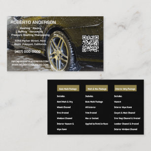 Mobile Auto Detection Auto Wash QR Visitenkarte