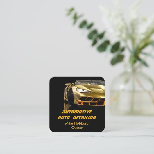 Mobile Auto Detection Service Business Card Quadratische Visitenkarte (Stehend Vorderseite)