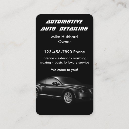 Mobile Auto Detection Service Business Card Visitenkarte (Vorderseite)