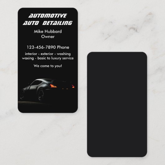 Mobile Auto Detection Service Business Card Visitenkarte (Vorne/Hinten)