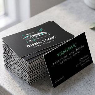 Mobile Auto-Wäsche & Detailierung individuell Visitenkarte