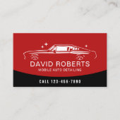 Mobile Auto zur Detailinformation des Muskelkater Visitenkarte (Vorderseite)