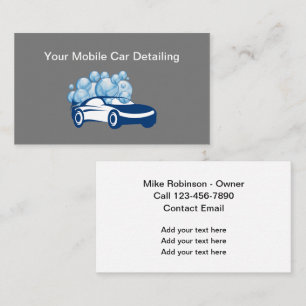 Mobile Autodetailing einfache Visitenkarten Visitenkarte