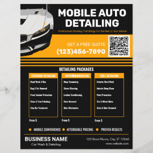 Mobile Autodetailing-Profi-Autowäsche Flyer
