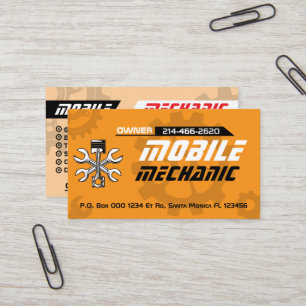 Mobile Automechaniker Auto-Reparatur Editable Visitenkarte
