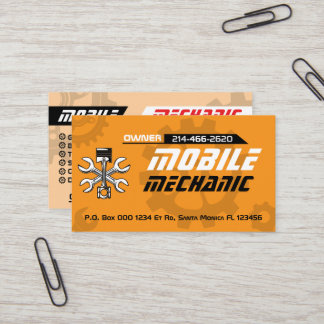 Mobile Automechaniker Auto-Reparatur Editable Visitenkarte
