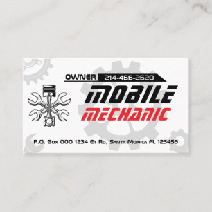 Mobile Automechaniker Autoreparatur Editierbar Visitenkarte