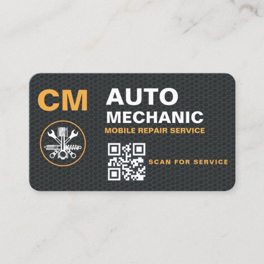 Mobile Automotive Technician QR Code Visitenkarte (Vorderseite)