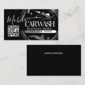 Mobile Autowäsche Detail - Geschäft Logo QR Code B Visitenkarte (Vorne/Hinten)