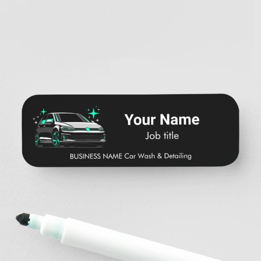 Mobile Autowäsche & Detailierung Custom Namensschild (Beispiel)