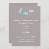 Mobile Babydusche Einladung (Vorne/Hinten)