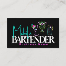 Mobile Barkeeper Club Bar Neon Drinks