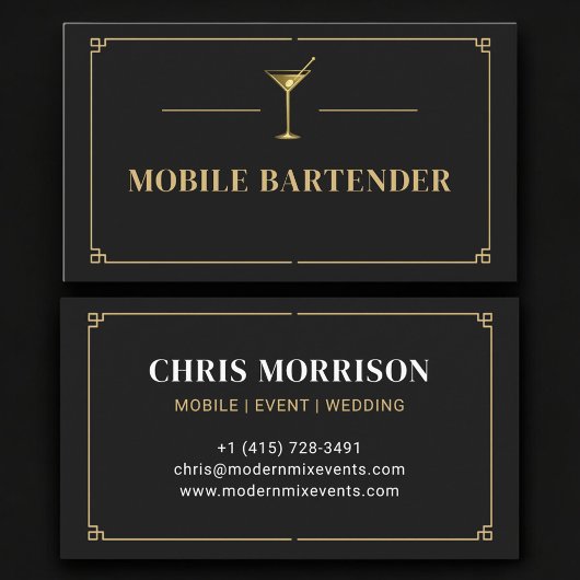 Mobile Bartender Professional Visitenkarte