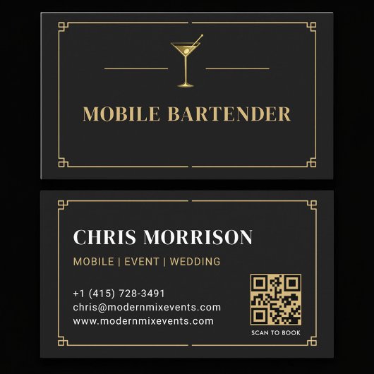 Mobile Bartender QR Code Professional Visitenkarte