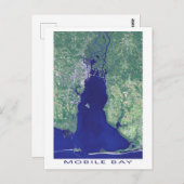 Mobile Bay Alabama Satellite-Foto Postkarte (Vorne/Hinten)