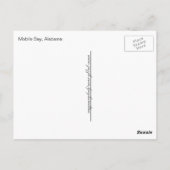 Mobile Bay pelican postcard: Golfküste, Alabama Postkarte (Rückseite)