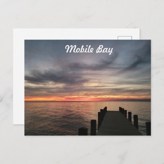 Mobile Bay Sunset Postkarte (Vorne/Hinten)