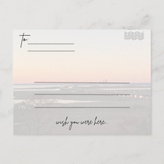 Mobile Bay Sunset Postkarte (Rückseite)