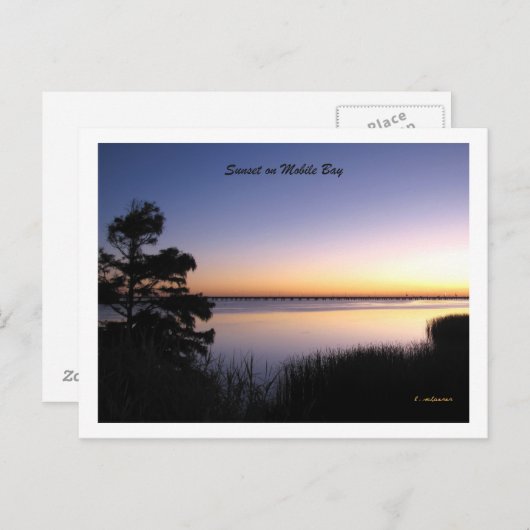 Mobile Bay Sunset Postkarte (Vorne/Hinten)
