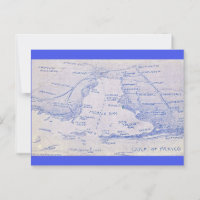 Mobile Bay Vintage Karte