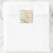 Mobile, Blakely, Messingers Ferry-Canton Quadratischer Aufkleber (Tasche)