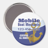 Mobile Boat Mechanic Magnet (Vorderseite/Rückseite)