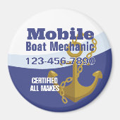 Mobile Boat Mechanic Magnet (Vorne)