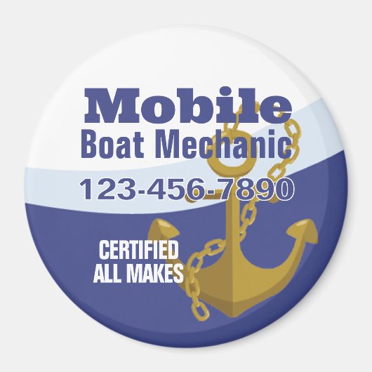 Mobile Boat Mechanic Magnet (Vorne)