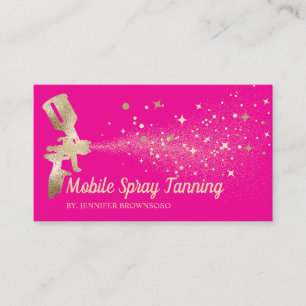 Mobile Body Paint Tan Spray rosa Visitenkarte