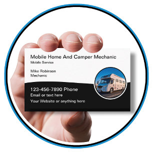 Mobile Camper RV Reparaturmechaniker Visitenkarte
