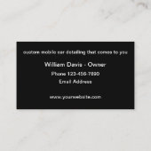 Mobile Car Automotive - Detaillierte Visitenkarten Visitenkarte (Rückseite)