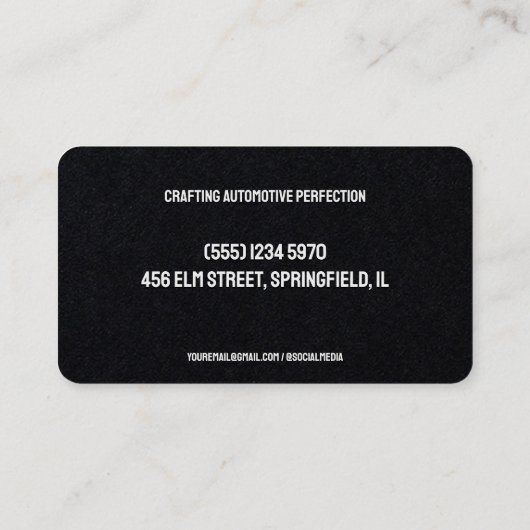 🧽 Mobile Car Detection Premium Visitenkarte (Rückseite)