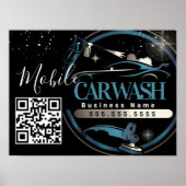 Mobile Car Wash Detail - Business Logo QR Code Poster (Vorne)