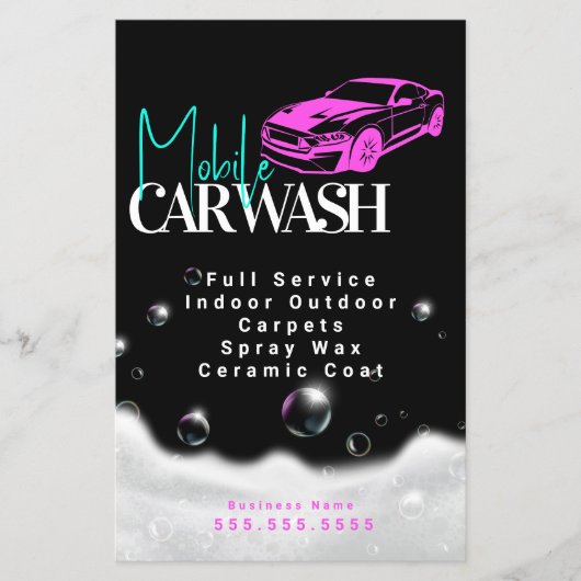 Mobile Car Wash Detailing Flyer (Vorne)