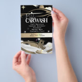 Mobile Car Wash Detailing Logo Gold Flyer (Handgriff)