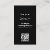 Mobile Car Wash Detection Pressure Washing qr code Visitenkarte (Rückseite)