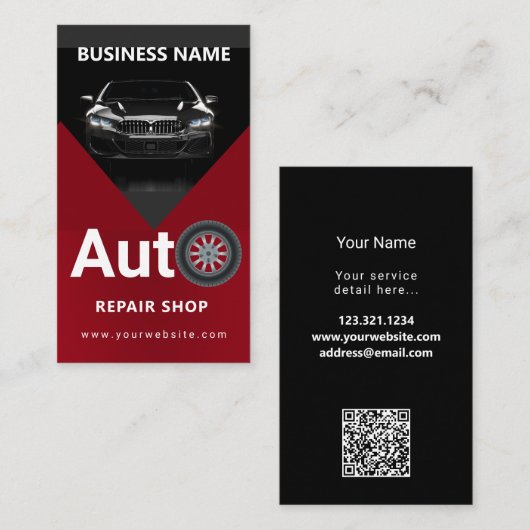 Mobile Car Wash Detection Pressure Washing qr code Visitenkarte (Vorne/Hinten)