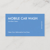 Mobile Car Wash Visitenkarte (Rückseite)