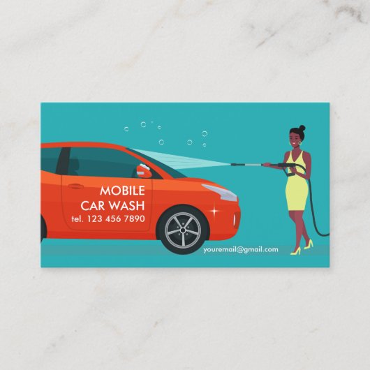 Mobile Car Wash Visitenkarte (Vorderseite)