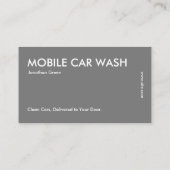 Mobile Car Wash Visitenkarte (Rückseite)