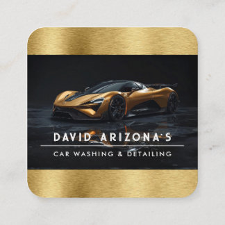 Mobile Car Washing and auto detailing  Quadratische Visitenkarte